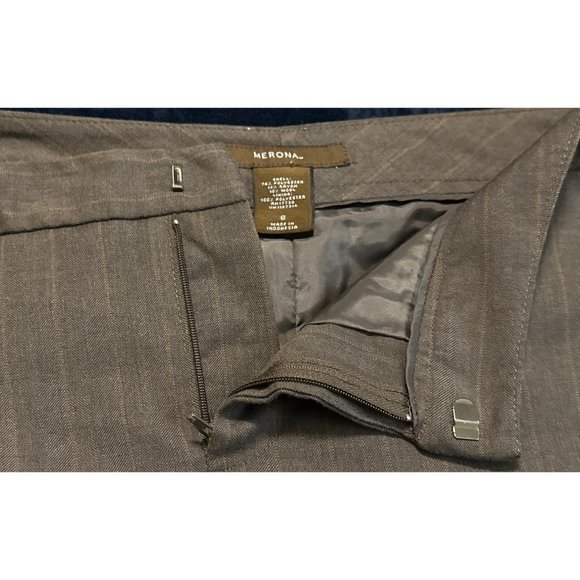 Merona Straight & Pencil Striped Skirt w/Slits and Lining Women's Size 6 - Picture 3 of 10